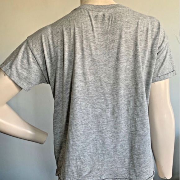 Star Wars Crop Sleep T-Shirt Chewie is My Copilot Women Sz S Gray & Pink #217B - Picture 3 of 6